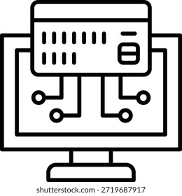 Icono de Vector de tarjeta de crédito. Se puede utilizar para aplicaciones de impresión, móviles y de Web.