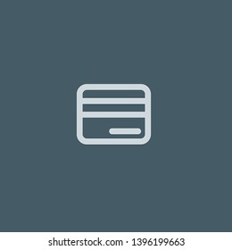 Credit Card vector icon. Credit Card concept stroke symbol design. Thin graphic elements vector illustration, outline pattern for your web site design, logo, UI. EPS 10.