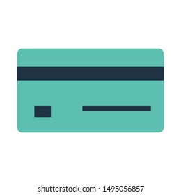 Credit Card Vector Icon. Debit Card. Vector Icon of a Credit or Debit Card. 