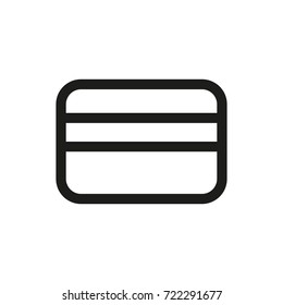 Credit card Vector Icon. Editable Stroke. 256x256 Pixel Perfect
