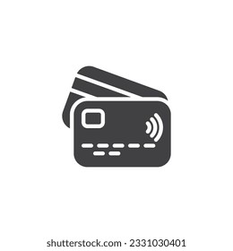 Credit card vector icon. filled flat sign for mobile concept and web design. Payment card glyph icon. Symbol, logo illustration. Vector graphics
