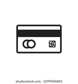 Kreditkarte, Vektorsymbol. Kreditkartendesign mit Flachzeichen. Piktogramm für Bankkarten. UX-UI-Symbol  