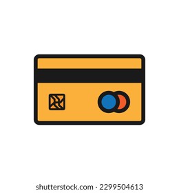 Icono vectorial de tarjeta de crédito. Diseño de señal plana con tarjeta de crédito. Pictograma del símbolo de la tarjeta bancaria. icono de interfaz de usuario de UX  