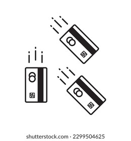 Icono vectorial de tarjeta de crédito. Diseño de señal plana con tarjeta de crédito. Pictograma del símbolo de la tarjeta bancaria. icono de interfaz de usuario de UX  
