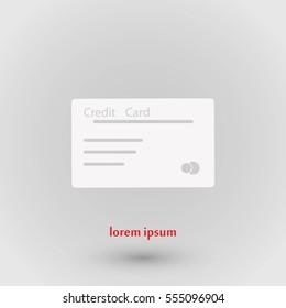 credit card vector icon, flat design best vector icon