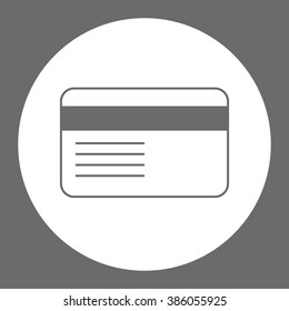 Credit card. Vector icon grey and white
