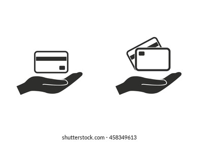 Credit card vector icon. Illustration isolated on white background for graphic and web design.