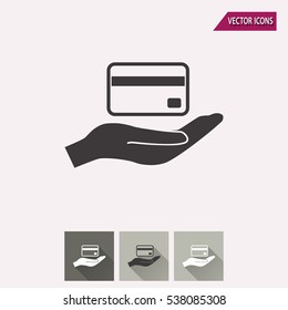 Credit card vector icon. Illustration isolated for graphic and web design.