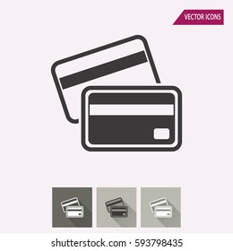 Credit card vector icon. Illustration isolated for graphic and web design.