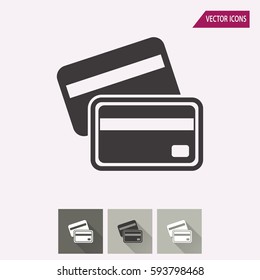 Credit card vector icon. Illustration isolated for graphic and web design.