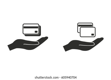 Credit card vector icon. Illustration isolated for graphic and web design.