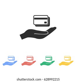 Credit card vector icon. Illustration isolated on white background for graphic and web design.