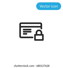Credit card vector icon, illustration symbol