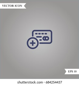 Credit card vector icon, illustration symbol