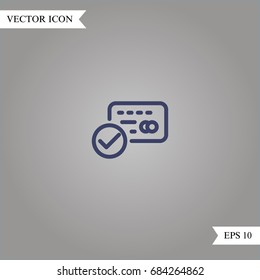 Credit card vector icon, illustration symbol