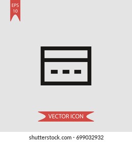 Credit card vector icon, illustration symbol