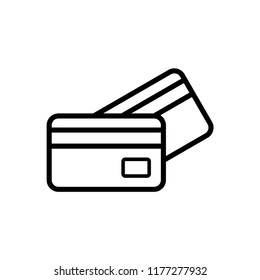 Credit Card Vector Icon Isolated on White Background.