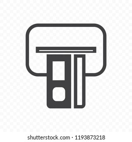 Credit Card Vector Icon, Isolated on White Background