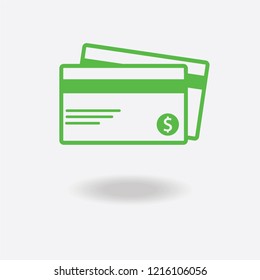 Credit Card Vector Icon Isolated on White Background