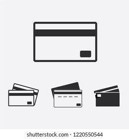 Credit Card Vector Icon Isolated on White Background