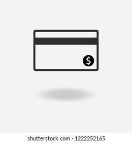 Credit Card Vector Icon Isolated on White Background