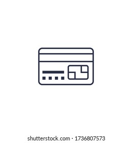 Credit card. Vector icon isolated on white background.