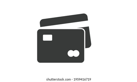 Credit card vector icon. Isolated illustration of a credit card