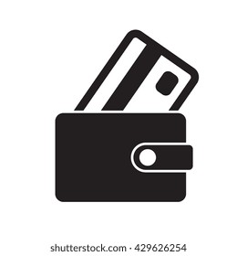 Credit card vector icon isolated on white background