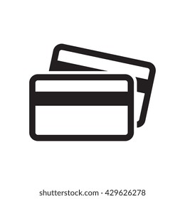 Credit card vector icon isolated on white background