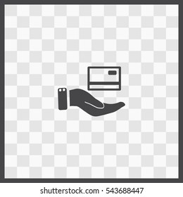 Credit card vector icon. Isolated illustration. Business picture.