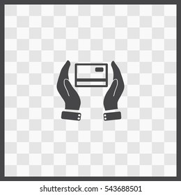 Credit card vector icon. Isolated illustration. Business picture.