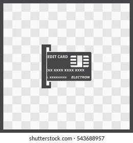 Credit Card vector icon. Isolated illustration. Business picture.