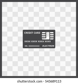 Credit Card vector icon. Isolated illustration. Business picture.