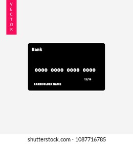 Credit card vector icon, logo