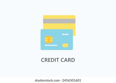 Credit Card Vector, Icon Or Logo Sign Symbol Illustration