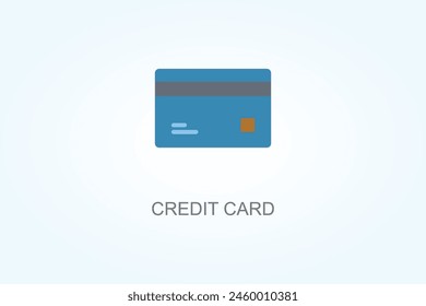 Credit Card Vector, Icon Or Logo Sign Symbol Illustration