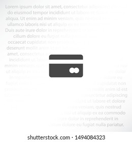 credit card Vector icon . Lorem Ipsum Illustration design
