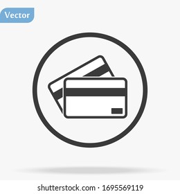 credit card vector icon Lorem ipsum Flat design