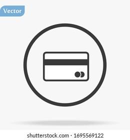 credit card vector icon Lorem ipsum Flat design
