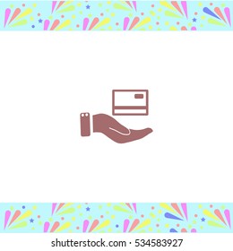 Credit card vector icon on white background. Isolated illustration. Business picture.