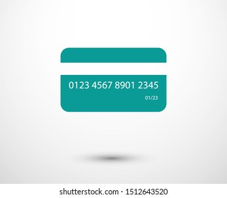 Credit card vector icon, Plastic card icon. Debit card icon. Pay online