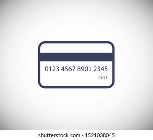 Credit card vector icon, Plastic card icon. Debit card icon. Pay online