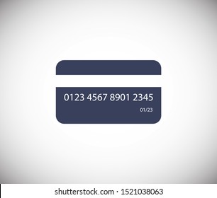 Credit card vector icon, Plastic card icon. Debit card icon. Pay online