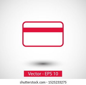 Credit card vector icon, Plastic card icon. Debit card icon. Pay online