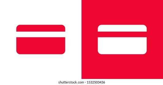 Credit card vector icon, Plastic card icon. Debit card icon. Pay online