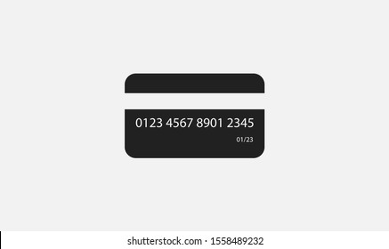 Credit card vector icon, Plastic card icon. Debit card icon. Pay online