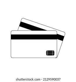 Credit Card Vector Icon Set Isolated on White Background
