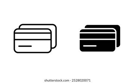 Das Vektorsymbol der Kreditkarte ist in schwarz-weißer Farbe eingestellt.