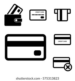 Icono de vector de tarjeta de crédito aislado en fondo blanco