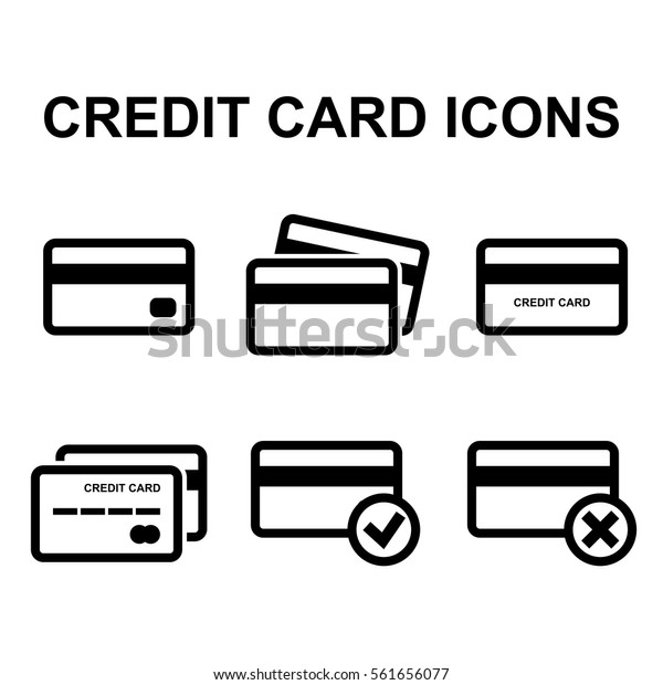白い背景にクレジットカードのベクター画像アイコンセット のベクター画像素材 ロイヤリティフリー